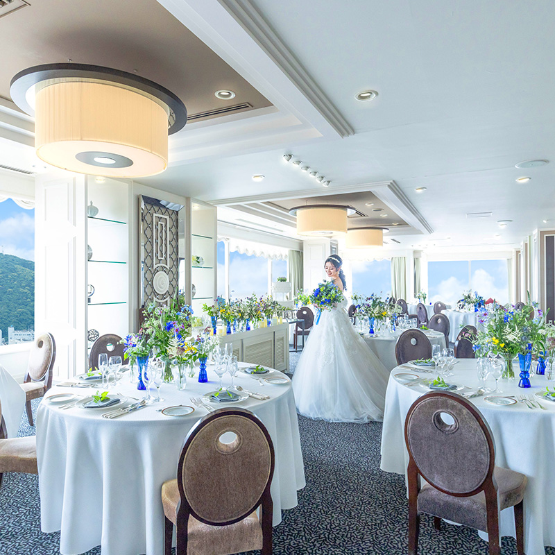 JRホテルクレメント徳島 ウエディングの披露宴会場ベルビュー風景