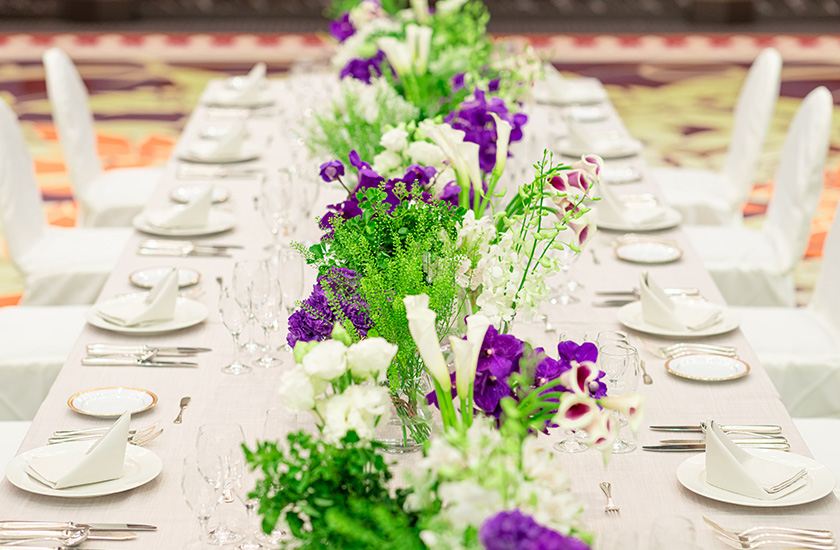 JRホテルクレメント徳島 ウエディングの披露宴会場クレメントホール風景