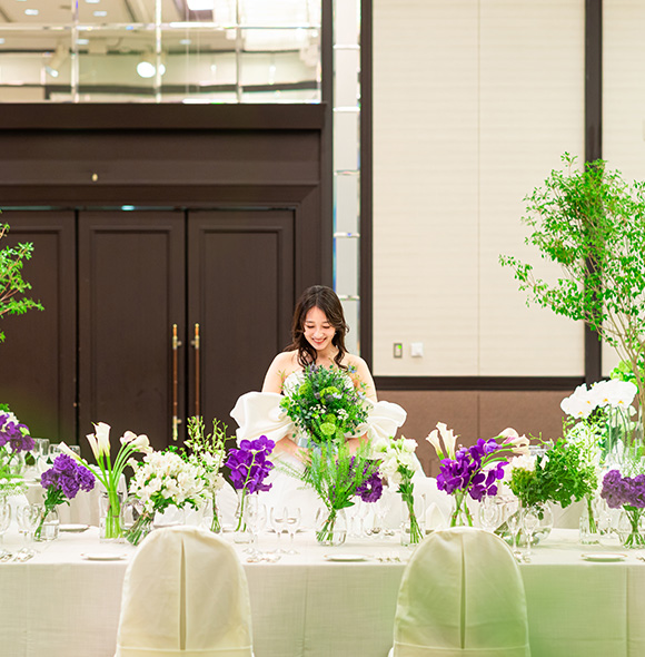 JRホテルクレメント徳島 ウエディングの披露宴会場クレメントホール風景