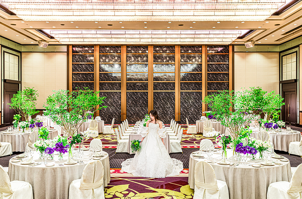 JRホテルクレメント徳島 ウエディングの披露宴会場クレメントホール風景