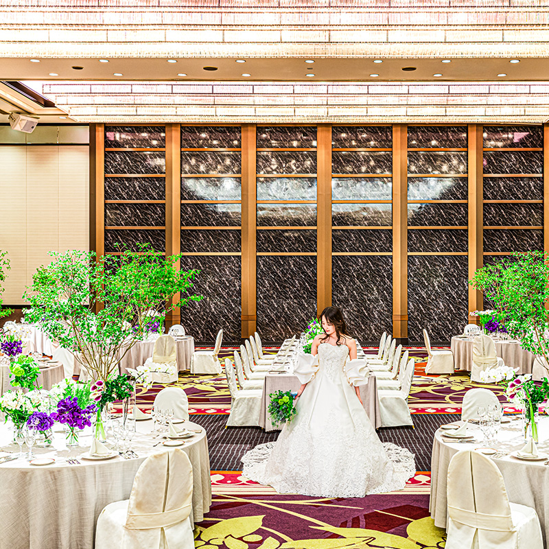 JRホテルクレメント徳島 ウエディングの披露宴会場クレメントホール風景