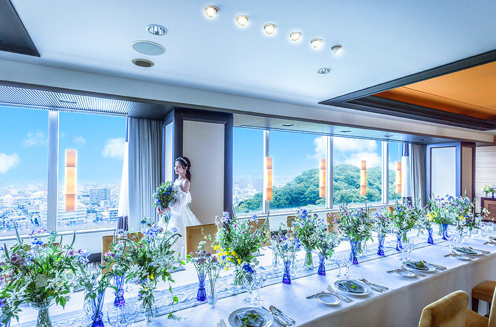 JRホテルクレメント徳島 ウエディングの披露宴会場 銀河風景