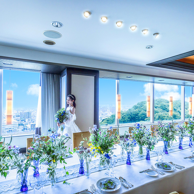 JRホテルクレメント徳島 ウエディングの披露宴会場 銀河風景