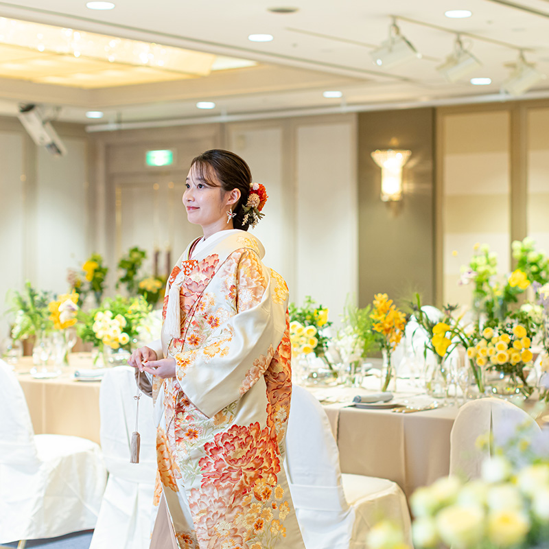 JRホテルクレメント徳島 ウエディングの披露宴会場ベルビュー風景