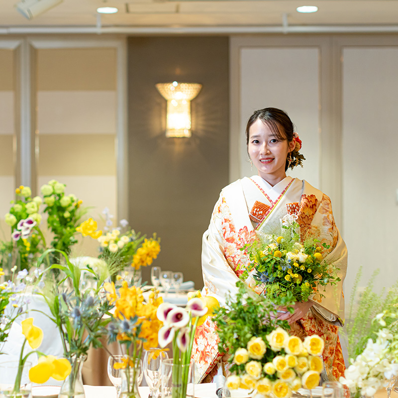 JRホテルクレメント徳島 ウエディングの披露宴会場ベルビュー風景