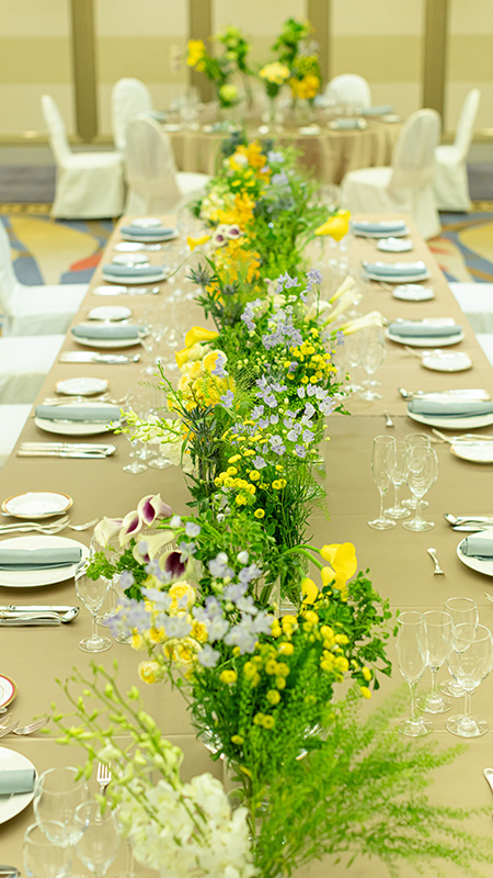 JRホテルクレメント徳島 ウエディングの披露宴会場ベルビュー風景