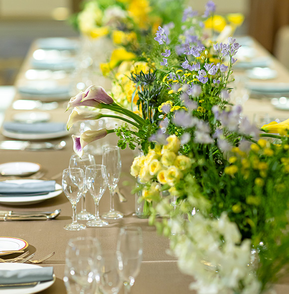 JRホテルクレメント徳島 ウエディングの披露宴会場ベルビュー風景
