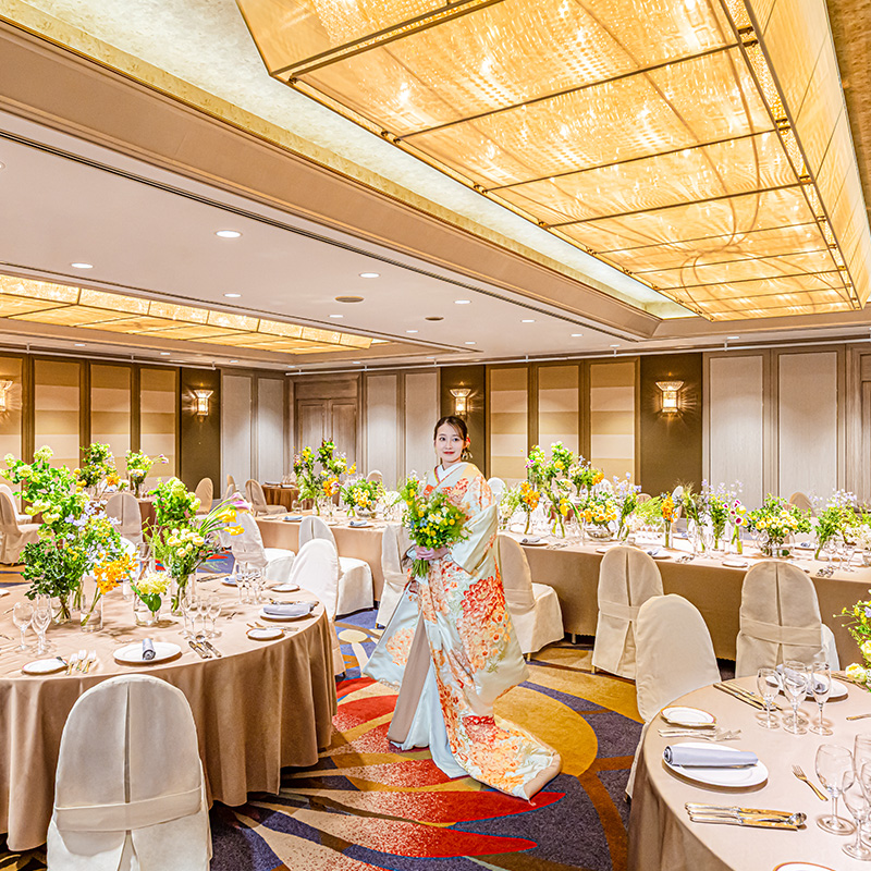 JRホテルクレメント徳島 ウエディングの披露宴会場ベルビュー風景